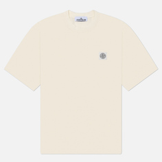 Мужская футболка Stone Island Monocolour Compass Patch, цвет белый, размер S