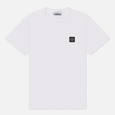 Мужская футболка Stone Island Compass Patch, цвет белый, размер S