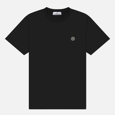 Мужская футболка Stone Island Compass Patch, цвет чёрный, размер S