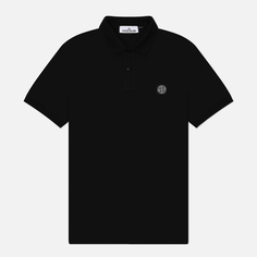 Мужское поло Stone Island Compass Patch, цвет чёрный, размер S
