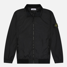 Мужская куртка ветровка Stone Island Crinkle Reps R-NY, цвет чёрный, размер M