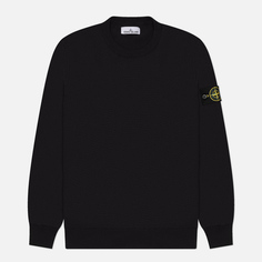 Мужской свитер Stone Island Soft Organic Cotton, цвет чёрный, размер S