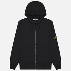 Мужская толстовка Stone Island Organic Cotton Fleece Zip Hoodie, цвет чёрный, размер S