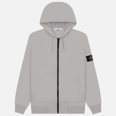 Мужская толстовка Stone Island Organic Cotton Fleece Zip Hoodie, цвет серый, размер M