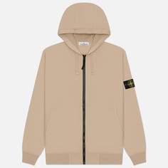 Мужская толстовка Stone Island Organic Cotton Fleece Zip Hoodie, цвет бежевый, размер M