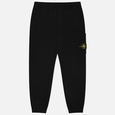 Мужские брюки Stone Island Organic Cotton Fleece, цвет чёрный, размер S