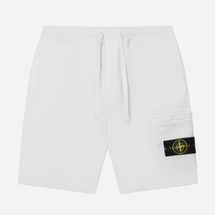 Мужские шорты Stone Island Organic Cotton Fleece, цвет голубой, размер S