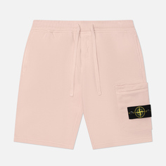 Мужские шорты Stone Island Organic Cotton Fleece, цвет розовый, размер S