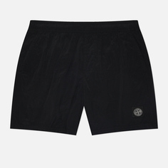 Мужские шорты Stone Island Nylon Metal In Econyl Regular, цвет чёрный, размер S