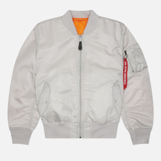 Мужская куртка бомбер Alpha Industries MA-1 Flight, цвет серый, размер S