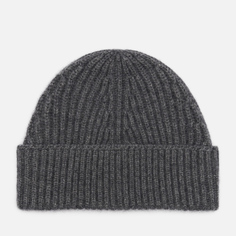 Шапка MKI Miyuki-Zoku Cashmere Ribbed Tag, цвет серый