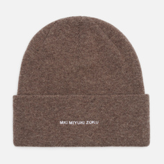 Шапка MKI Miyuki-Zoku Embroidered Logo Merino, цвет коричневый