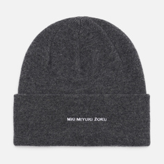 Шапка MKI Miyuki-Zoku Embroidered Logo Merino, цвет серый
