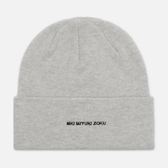 Шапка MKI Miyuki-Zoku Embroidered Logo Merino, цвет серый