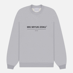 Мужская толстовка MKI Miyuki-Zoku Linear Crewneck, цвет серый, размер S