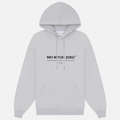 Мужская толстовка MKI Miyuki-Zoku Linear Hoodie, цвет серый, размер S