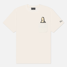 Мужская футболка RIPNDIP Nermalisa Pocket, цвет бежевый, размер S