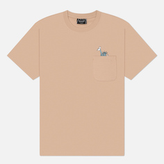 Мужская футболка RIPNDIP Liberty Pocket, цвет бежевый, размер S