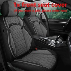 Чехол льняной для сиденья автомобиля, чехол для Jetta, Volkswagen, VW Polo, 9N, Sedan, 6R, Touareg, Passat b5, b6, b8, Golf 7, Tiguan, автомобильные аксессуары, 1 шт, Black Grey Front Sogloty