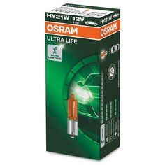 Лампа ULTRA LIFE 12V HY21W 21W BAW9S (картонная коробка мин 10 шт.) Osram