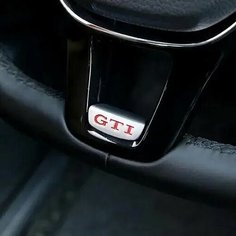 3D алюминиевый сплав Rline эмблема автомобиля наклейка на руль аксессуары для Volkswagen GTI Polo Golf Passat Scirocco Jetta Beetle, F