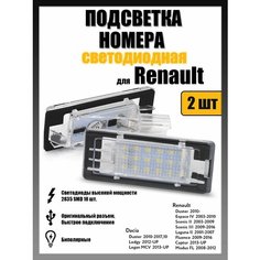 LED подсветка номера Renault Duster 2010- светодиодная 2шт Novsight