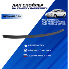 Спойлер Приора хэтчбек лип на крышку багажника Lada Priora 2172, 21724 цвет черный лак Нет бренда