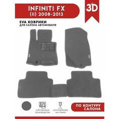 Автомобильные коврики ЭВА (EVA) для Infiniti FX (S51) / Инфинити ФХ (S51) / 2008 - 2013 + подпятник + 2 логотипа АвтоЕва.рф