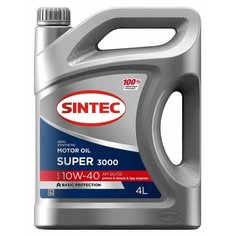 Масло моторное Sintec Super 3000 10W-40 SG/CD 4 л п/синт.