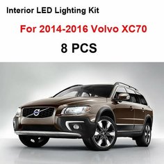 Белый Canbus без ошибок Автомобильные светодиодные лампы светильник салона комплект для Volvo XC70 2003-2012 2013 2014 2016 чтение карта купольная Лицензионная лампа, 14-16 XC70 -8pcs Gediwa