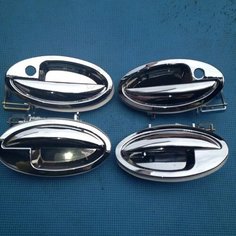 Нержавеющая стальная наружная дверь крышки ручки металлические наклейки аксессуары для Lifan 520 520i Breez, 4 pieces Funduoo