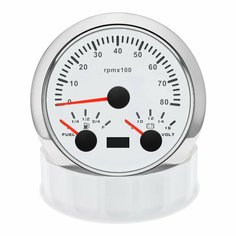 85 мм 3 в 1 тахометр, указатель уровня топлива, вольтметр для автомобиля, морской лодки, 7 цветов, подсветка 3000 6000 7000 8000 об/мин, цифровой датчик, 8000RPM WS Zmfjh