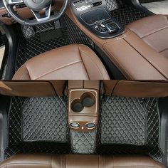 Автомобильный напольный коврик для Chery Jaecoo J7 2023, водонепроницаемый Противоскользящий полный комплект для женщин и мужчин, интерьерные подарки, автомобильные аксессуары, Left hand driver, Black Beige Ynooh