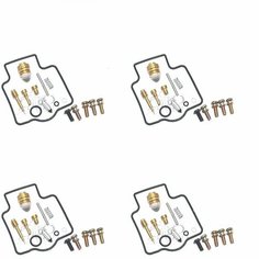 4 комплекта для ZX600 ZZR600 ZX6R ZX-6 1990-2005 ZX ZZR 600 6R ремонт карбюратора, плавающая игла, подседельная масляная чаша, прокладка, диафрагма, Черный Zxvcb