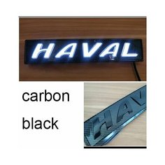 Для haval h6 dargo f7 m6 h9 jolion передний логотип автомобиля светодиодный светильник Great Wall gwm гриль купе h6s 2023 2022 2024-2012 2018, 30.8cm in length, carbon black нет