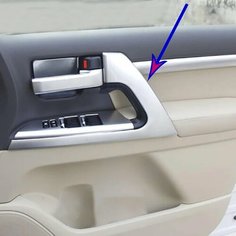 ABS внутренняя дверная ручка автомобиля, накладка на дверную чашу, наклейки, украшение для Toyota Land Cruiser LC200 2016-2020, аксессуары Cherk