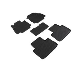 Коврики Toyota RAV4 МКПП (2019-2024). Резиновые коврики в салон Тойота РАВ4 МКПП, высокий борт, SeiNtex