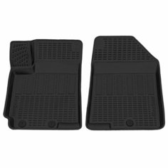 Коврик салонный полиуретановый (черный) для Kia Rio (11-17) (передний ряд сидений) Rezkon