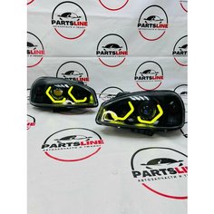Фары передние Калина 1, 2.0 bi-led черная маска в стиле BMW Lime Parts Line