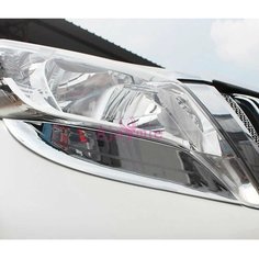 Аксессуары для Toyota Land Cruiser 150, Prado LC150, FJ150, 2014-2017, хромированная накладка на переднюю фару для автомобильного стайлинга Bodoris