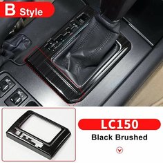 2010-2017 Для Toyota Land Cruiser Prado 150 FJ150 крышка коробки передач Lc150 аксессуары для украшения интерьера модификация 2014 2016 2015 2013 2012 2011 коробка передач из нержавеющей стали против царапин, Black Brushed B нет