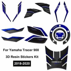 Для Yamaha Tracer 900 Tracer 9 GT 2018-2020 аксессуары для мотоциклов 3D наклейка из эпоксидной смолы противоскользящая защитная наклейка от царапин, Темно-синий Mdng