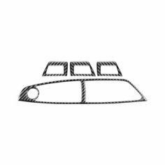 Для BMW 5 серии F10 2011-2017 аксессуары из углеродного волокна, кнопка подъема окна автомобиля, панель управления, накладка, рамка, декоративные наклейки, Left-hand drive B нет