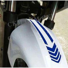 Наклейки в полоску со стрелками для мотоцикла, паста на крыло, универсальная водостойкая маслостойкая светоотражающая лента для мотоцикла, наклейка, аксессуары для мотоциклов, Blue нет