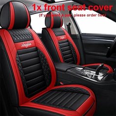 Кожаные чехлы на сиденья для Mitsubishi Pajero 4, 2 Sport Outlander xl, asx, Montero, аксессуары для Lancer 9, 10, Carisma, Black Red Front Sogloty