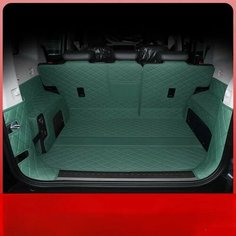 Для Chery Jetour T2 2023 2024, кожаные коврики в багажник, прочный багажник, внутренняя крышка багажника, автомобильные аксессуары, Chery Jetour T2, full set green We.She.U