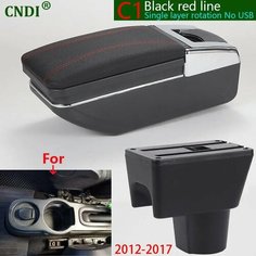 Подлокотник для Renault Duster, для Dacia Duster, Renault oroc, Nissan Terrano 3, аксессуары для интерьера, C1 Black red No USB Cndi