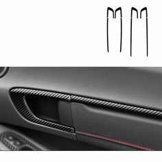 Внутренняя защитная пленка из углеродного волокна, наклейка на дверь, противоударная пленка, аксессуары для стайлинга автомобилей для Hyundai Sonata 10th 2020-2021, door light strip Carbinfan