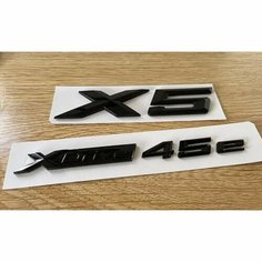 2 шт. 2022 новый стиль глянцевый черный X5 XDrive 45e значок багажника Наклейка с эмблемой для BMW X5 E70 E53 F15 G05 аксессуары, X5 XDrive 45e 2pcs Duyuesi