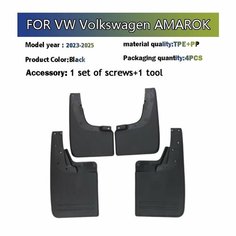 2023 2024 2025 для Volkswagen AMAROK Брызговики, брызговики, брызговики, щитки, брызговики, аксессуары для автомобиля, передние и задние 4 шт, Черный нет